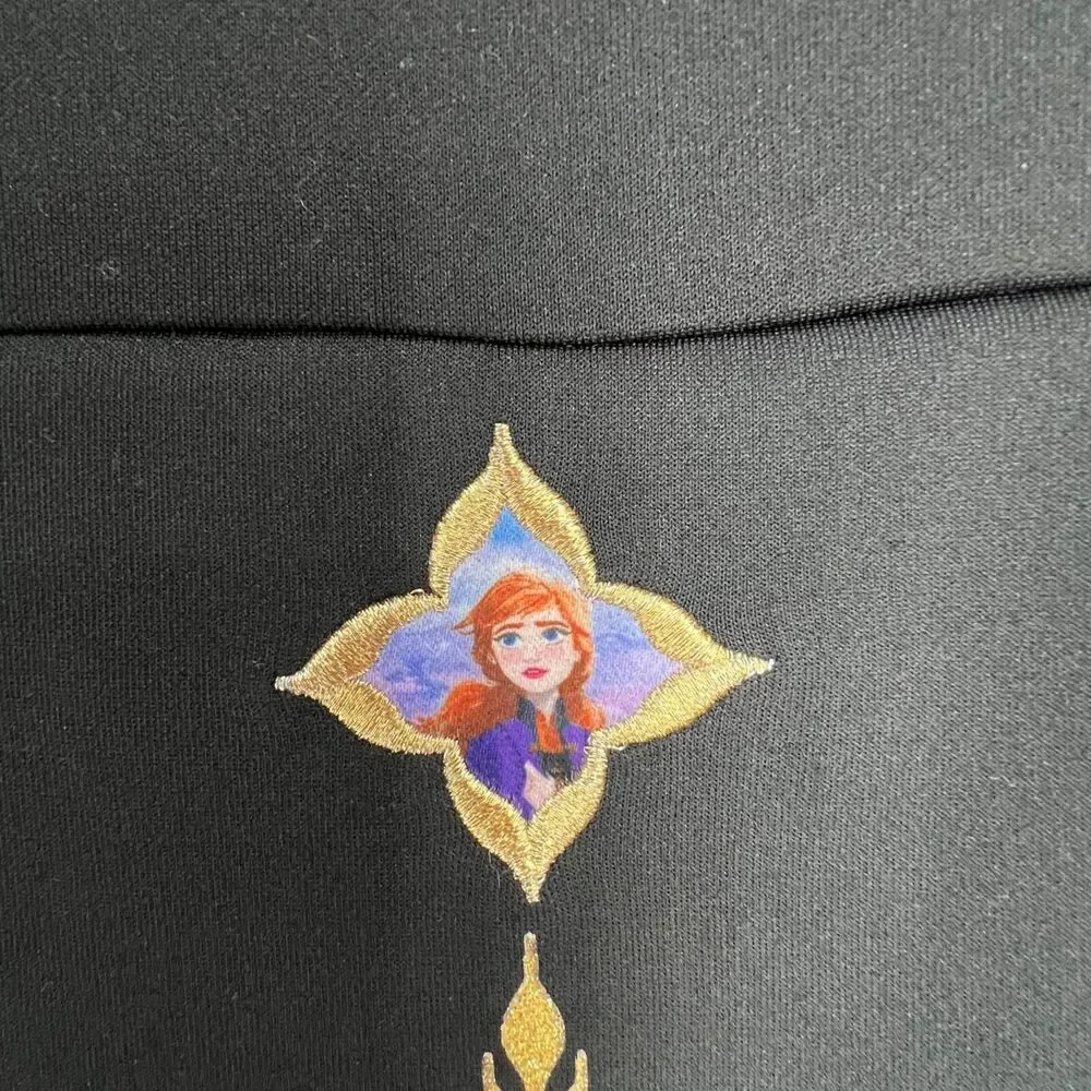 Disney Frozen II Anna Cape Dress Costume L 10-12 Black Purple Halloween Dress Up